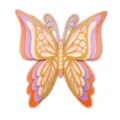 Close-up detail of 3D layered hollow butterfly wall sticker with elegant pearl accent. - HB022: Type B