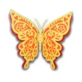 3D multi-layer hollow paper butterfly wall sticker with pearls for wedding and home decor - HB041: Style C