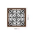 Wooden hollow wall decor with classic scrollwork pattern, 30x30cm wood grain home mural. - Style MZ430-A