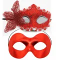 Rotes Maskenball Masken Set für Halloween Kostüm Party, elegante Spitzen Schmetterling. - Zorro-Schmetterling-Set in Rot