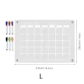 Transparent acrylic monthly planner whiteboard with markers, 42x29cm size L dry erase board. - Large Magnetic Style / Large (42x29cm)