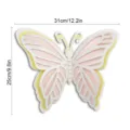 Gros plan détail du sticker mural papillon en papier perlé creux multicouche 3D décoratif. - HB037 Style A / L