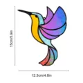 Colorful stained glass hummingbird suncatcher acrylic hanging decorative ornament 15x12.3cm - Hummingbird Style E (TYU016E)