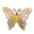 3D layered pearlized paper butterfly wall sticker, hollow gold foil decorative craft detail. - HB037: Style B