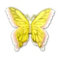 Close-up of 3D hollow gold butterfly wall sticker detail with delicate pearl body. - HB023: Type B