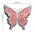 3D layered hollow paper butterfly wall sticker with pearls, perfect for home and wedding decor. - HB041 Style D / S