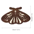 Appesa da parete falena in legno bohémien con design fasi lunari, luce notturna LED intagliata. - MZ214