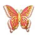 3D hollow butterfly wall sticker with gold and pink layers, glitter and pearls for decor. - HB023: Type C