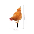 Acrylic chicken yard stake garden art outdoor waterproof lawn decoration stake size 27x16cm - 3mm Transparent Acrylic + Double-Sided Printing / TYU218 Style B