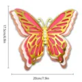 3D layered glitter paper butterfly detail shot showcasing exquisite hollow design and golden edges. - HB023 Style C / S