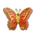 3D layered hollow pearl paper butterfly wall sticker for wedding and party decor gold red - HB036: Style C