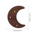 Wooden moon star LED wall hanging night light Nordic Bohemian home bedroom decoration. - MZ220 / OPP Bagged - Button Battery Model