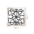 Wooden wall art plaque with black and white floral design, 30x30cm rustic home decor. - Style MZ434-B