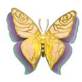3D hollow butterfly wall sticker, pink purple layered pearl paper wedding party home decor. - HB034: Style E