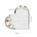 Hartvormige acryl plaquette met bloemenprint en lieve tekst voor oma als tafeldecoratie. - Groot 15x15cm / BT112