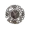 Creative mirror circle wall clock for modern living room bedroom home decor detail view. - GZ087 Black