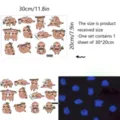 Glow in the dark cute sloth wall stickers luminous cartoon bedroom decoration 30x20cm - Removable Glue / KYYG025 - Blue Glow Style