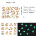Adorables stickers muraux lumineux de hamster phosphorescents pour decoration de chambre. - Colle amovible / KYYG027 - modèle lumière verte