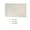 Glow in the dark star wall stickers detail showing different sizes and quantities of stars. - 3D Bubble Luminous Five-Pointed Stars