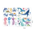 Stickers muraux animaux marins aquarelle pour chambre d'enfant, jolis decals baleine dauphin. - Animaux Marins (YGP028)