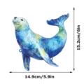 Metal seal wall hanging decor ocean animal iron art pendant 15.2x14.9cm for home decor - JSTY403: Style C
