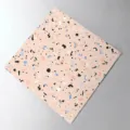 Pink terrazzo floor sticker self-adhesive waterproof peel and stick tile decoration - 4 Slices/Pack / SMS011