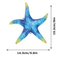 Metal Starfish Wall Art Ocean Hanging Decor Blue Iron Coastal Home Wall Ornament - JSTY404: Style B