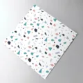 Terrazzo Floor Sticker Self Adhesive Peel and Stick Tile Decor Anti-slip Wallpaper - 4 Slices/Pack / SMS007
