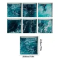 Anti-slip bathtub stickers ocean wave waterproof non-slip shower floor tiles 20x20cm - Anti-slip Sticker / Deep Sea Wave