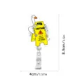 Porte-badge en acrylique silly goose avec design de dessin animé mignon et clip en métal. - YLK003