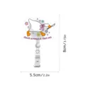 Cute Silly Goose Acrylic Badge Reel with Knife Graphic, ID Card Holder Retractable Clip - YLK005