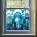 Colorful PVC static glass window film, beautiful arch pattern decorative sticker for home glass. - BL315