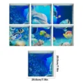 Waterproof non-slip bathtub stickers, ocean marine life adhesive decals for bathroom floor. - Anti-slip Sticker / Coral Fish