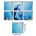 Non-slip bath stickers waterproof 3d ocean whale shower tub treads safety strips for bathroom - Anti-slip Sticker / Whale Tropical Fish
