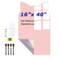 Magnetische Whiteboard Folie rosa Katzenohr Form selbstklebende Tafel fuer Kinderzimmer. - Größe S / Modell B Hellrosa