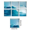 Non-slip bathtub stickers waterproof ocean wave frosted safety decals for bathroom floor 20cm - Anti-slip Sticker / Ocean Waves