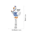 Cute nurse duck badge reel and ID card holder silly goose acrylic retractable clip - YLK012