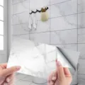 Adhesivo de azulejo de mármol cristal espesado para decoración de pared impermeable. - Paquete de 4 Piezas / DLS021