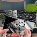 Autocollant de carrelage en marbre noir et blanc étanche pour décoration murale cuisine - DLS043