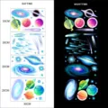 Leuchtende Galaxie Wandaufkleber Set, leuchtende Sterne und Meteore für Kinderzimmer. - YGP040 - Blaues Leuchten