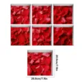 Non slip bathtub stickers red rose petal design waterproof safety strips for bathroom floor 7pcs - Anti-slip Sticker / Red Rose