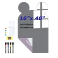 Magnetische Whiteboard Aufkleber für Kinderzimmer, selbstklebende Tafel mit Stiften. - Größe S / Stil D Grau