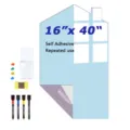 Hausförmiger magnetischer Whiteboard-Aufkleber mit Stiften und Radiergummi fürs Büro. - Größe S / Stil C Hellblau