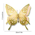 3D Hollow Butterfly Wall Sticker Pearlescent Paper Gold Wedding Holiday Party Decor - HB033 - Style A / S