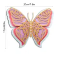 3D layered hollow pearlescent paper butterfly wall sticker for wedding and home decor. - HB034 - Style C / S