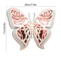 3D four-layer hollow pearl paper butterfly wall sticker, large wedding and holiday decor. - HB034 - Style D / S