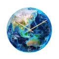 Luminous earth wall clock acrylic UV print planet clock for home study bedroom decor - Luminous CC087