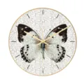 Moderne dekorative Schmetterling Wanduhr mit goldenem Rahmen für stilvolle Wohnzimmer Dekoration. - CC012