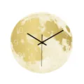 Orologio da parete luna in acrilico stampa UV luminoso design moderno camera da letto - Luminescente