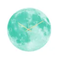Orologio da parete luna luminoso acrilico verde menta rotondo silenzioso camera da letto - Luminoso CC114